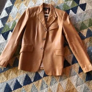 Ralph Lauren black label leather blazer